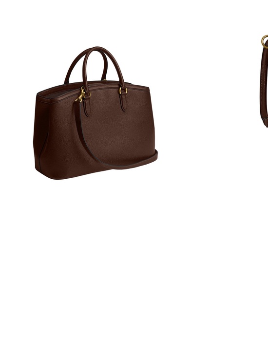Coach Handbags - Coach Dark Brown Pebbled Leather Satchel with Shoulder Strap
